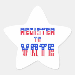 Sticker Étoile Étoiles et registre de rayures au vote