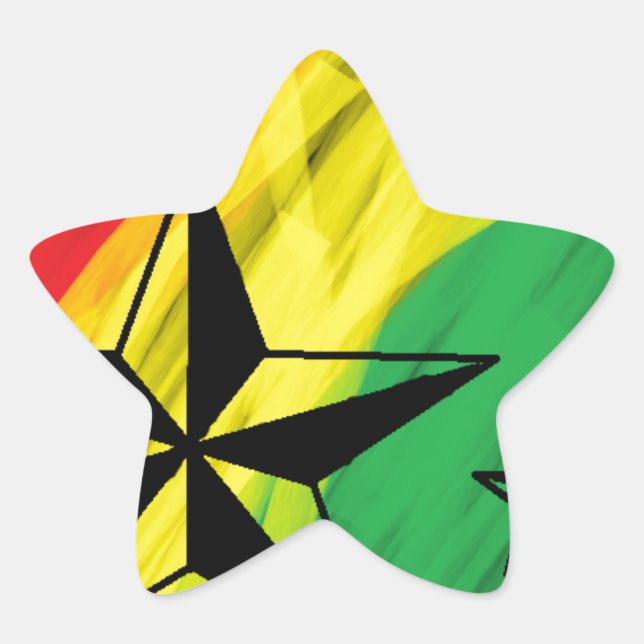 Sticker Étoile étoiles reggae (Devant)