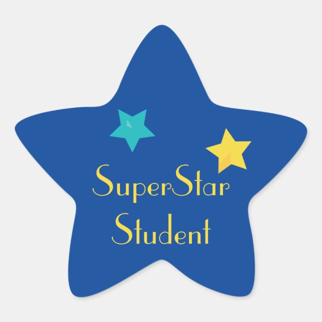 Sticker Étoile Étudiant SuperStar avec étoiles (Devant)