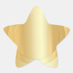 Sticker Étoile Faux Gold Elegant Ajouter votre Modèle vide texte