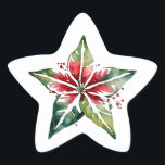 Sticker Étoile Festive Green et Red Christmas Holiday<br><div class="desc">***cette conception fait partie d'une collection de fêtes de fin d'année** ____________________________________________________________________ *si vous avez des questions de DESIGN ou si vous avez besoin d'autres conceptions ou options, veuillez me contacter ______________________ *si vous avez des questions de LIVRAISON ou de PRODUCTION, contactez ZAZZLE HELP OU LE SERVICE CLIENT à l'adresse...</div>