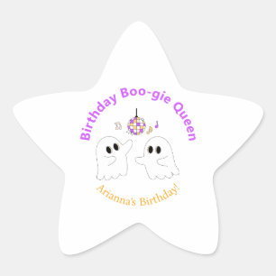 Sticker Étoile Fête d'anniversaire Halloween Fantôme de piste d