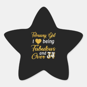 Sticker Étoile Février Fille J'Aime Être Fabuleux Et Plus De 34