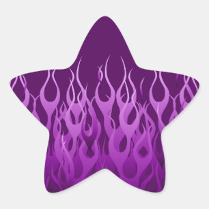 Sticker Étoile Flammes de course violet cool Flames de broches