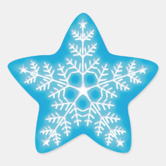 Sticker Étoile Flèche de neige bleu et blanc
