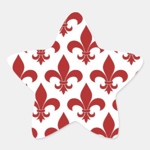 Sticker Étoile Fleur de lis Motif