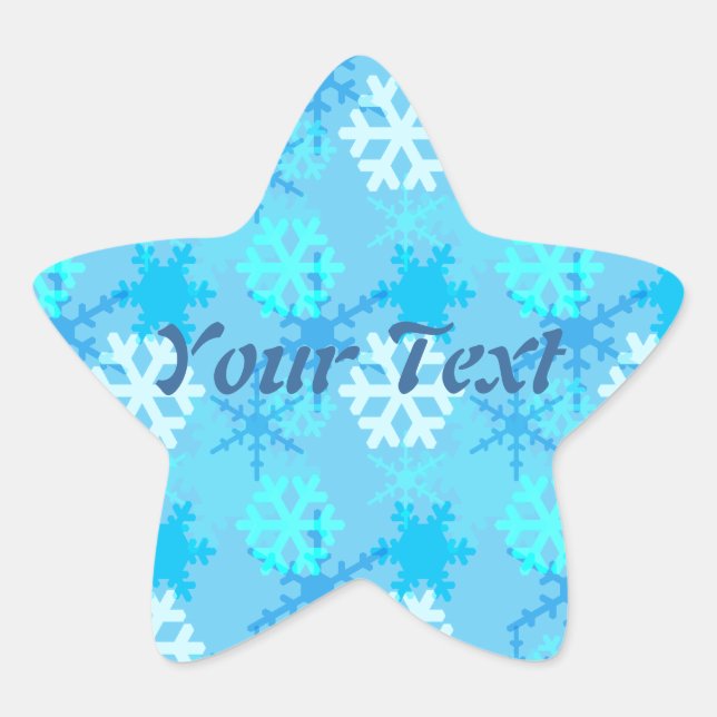 Sticker Étoile Flûte à neige personnalisable (Devant)