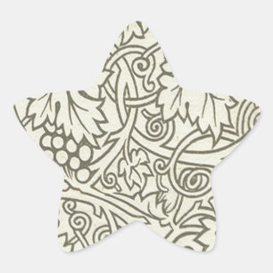 Sticker Étoile Fond d'écran William Morris Grapevine Sage