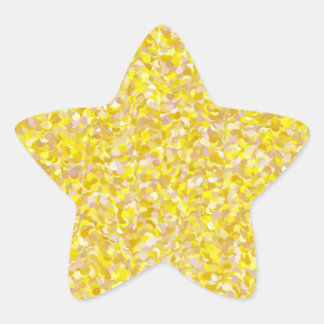 Sticker Étoile Fond Pailleté Abstrait Jaune Étoile
