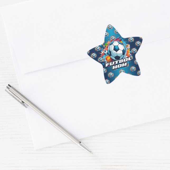 Sticker Étoile Football Maman Motif de balle de football (Créateur téléchargé)