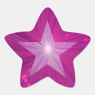 Sticker Étoile Forme rose d'étoile d'autocollant d'étoile