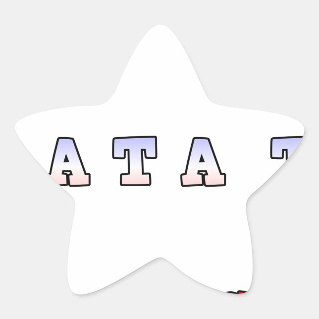 Sticker Étoile France HAKUNA MATATA BLEU BLANC ROUGE UNITÉ COULEU (Devant)