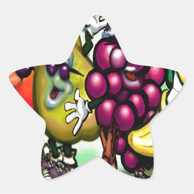 Sticker Étoile Fruit Noël (Devant)