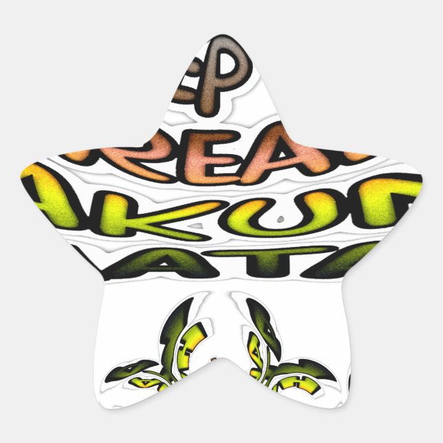 Sticker Étoile Gardez-le réel : Art Kaleidoscope Impression/Graph (Devant)