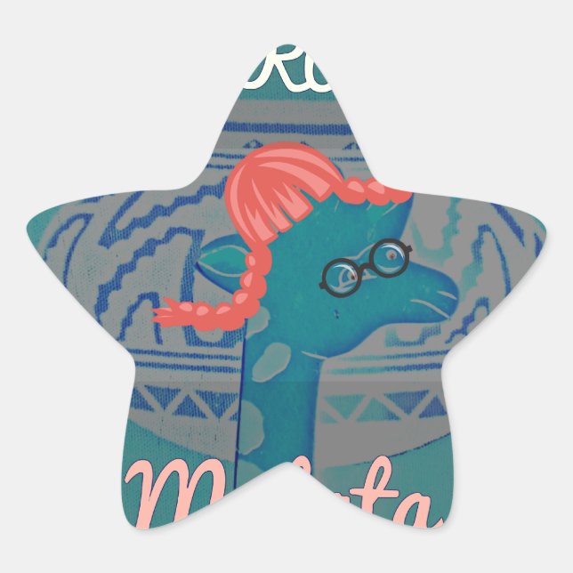 Sticker Étoile Giraffe Art Joueuse : Un Plaisir Africain (Devant)