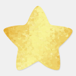 Sticker Étoile Glamour Gold Look Coeurs Blank Modèle