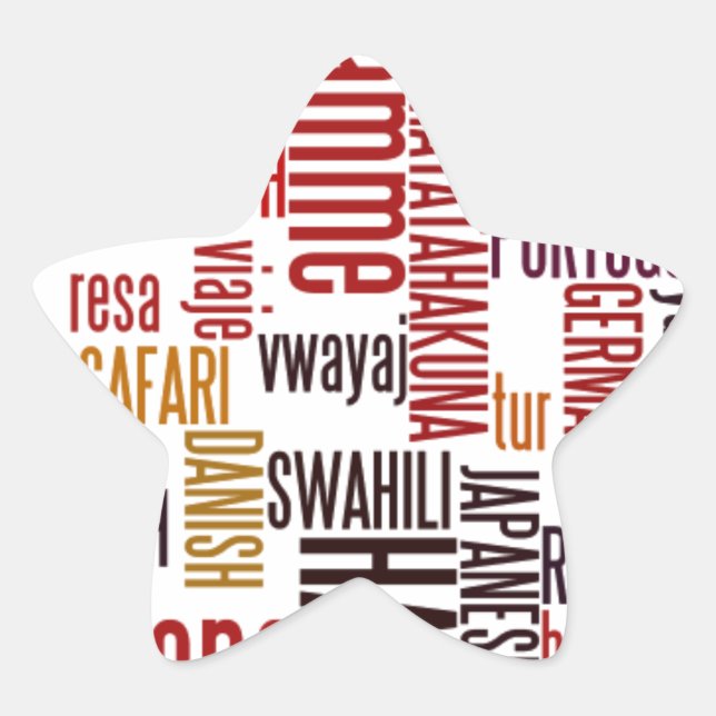 Sticker Étoile Global Groove : Hakuna Matata dans chaque langue (Devant)