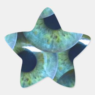 Sticker Étoile globes oculaires déplaisants