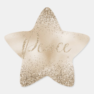 Sticker Étoile Gold Luxe Parties scintillant Peace