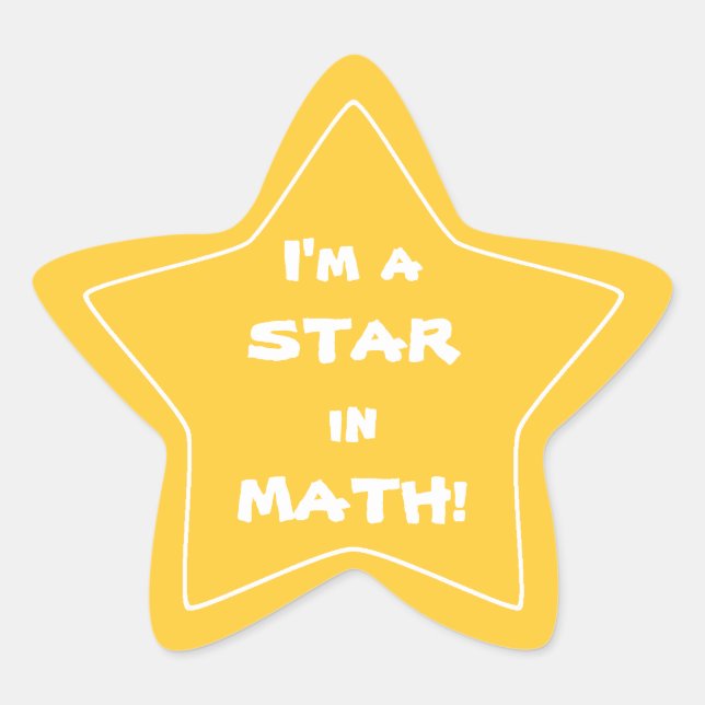 Sticker Étoile Gold Math Star Student (Devant)