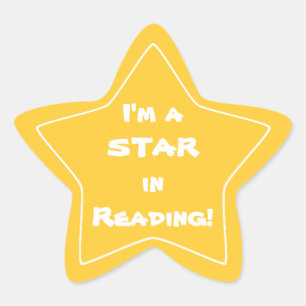 Sticker Étoile Gold Reading Star Student