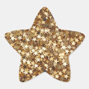 Sticker Étoile Gold Stars Confetti