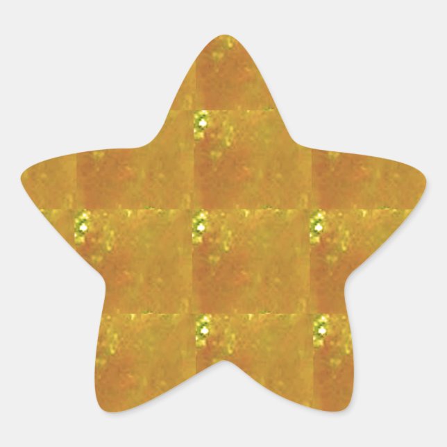 Sticker Étoile Golden CRYSTAL 2000X Magnification HealingSTONE (Devant)