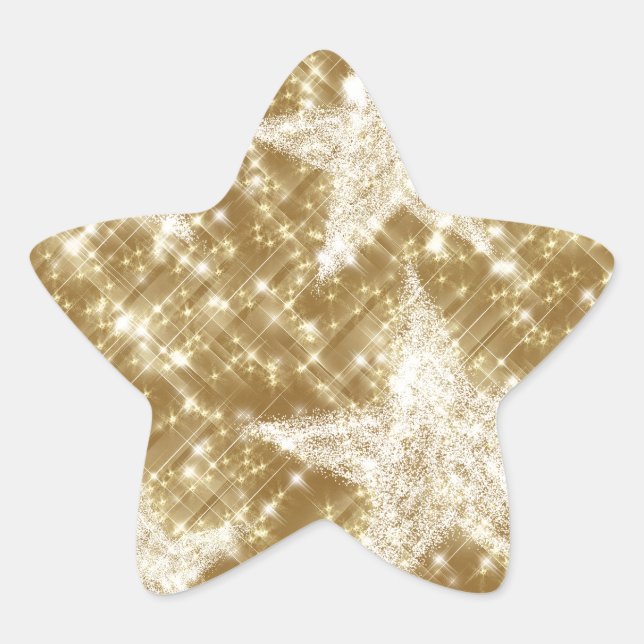 Sticker Étoile Golden Star Sparkings Noël (Devant)