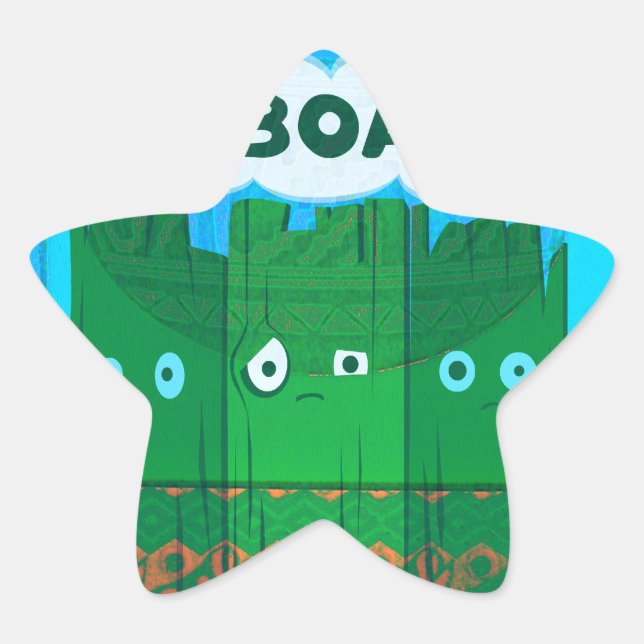 Sticker Étoile Graphique Inspirationnel amusant : Je Suis Bored T (Devant)