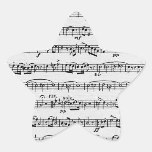 Sticker Étoile Graphisme Partition