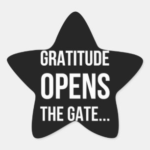 Sticker Étoile Gratitude ouvre la citation inspirante Gate
