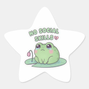 Sticker Étoile grenouille sans énergie, grenouille fatiguée, gren