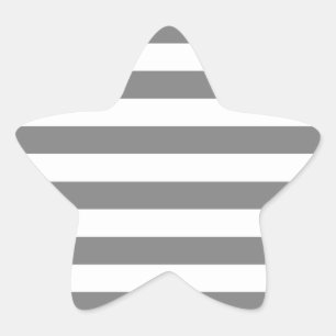 Sticker Étoile Gris et blanc