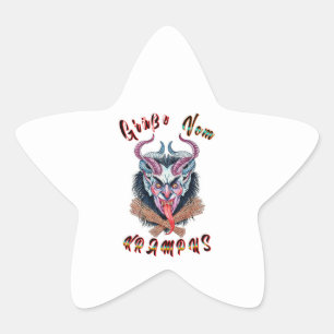 Sticker Étoile Grüße Vom Krampus Yule Devil Décembre Krampusnacht