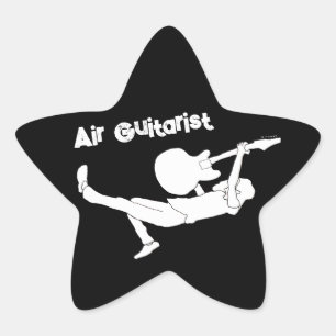 Sticker Étoile Guitare Air Rock Classique