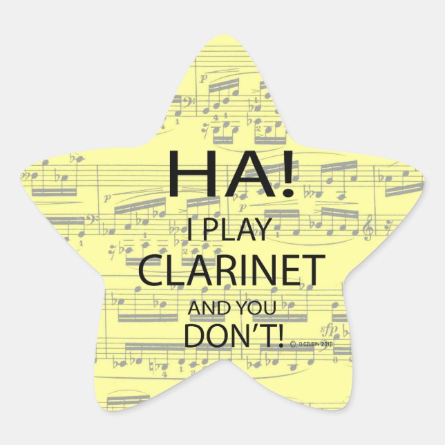 Sticker étoile Ha Clarinet (Devant)