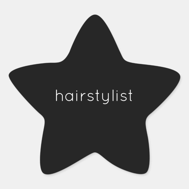 Sticker Étoile Hairstylist Hairdresser Spa Salon Wedding Custom (Devant)