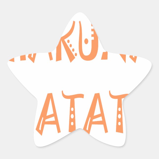 Sticker Étoile Hakuna Matata - Art Tribal Africain (Devant)