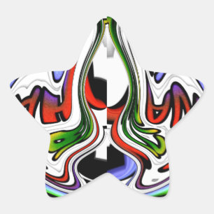 Sticker Étoile Hakuna Matata avec tourbillon et dégradations Abst