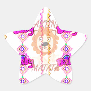 Sticker Étoile Hakuna Matata : Beau bébé Lion Design Motif