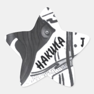 Sticker Étoile Hakuna Matata Fish Art Imprimer