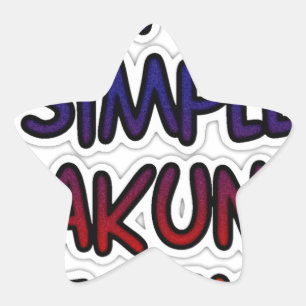 Sticker Étoile Hakuna Matata Keep it Simple Cadeaux