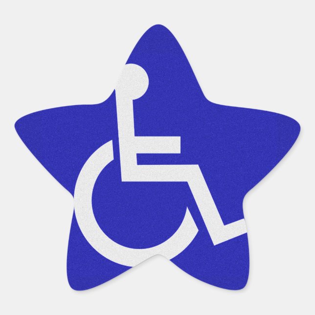 Sticker Étoile Handicapés handicapés (Devant)
