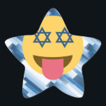 Sticker Étoile hanoukka chanukkah emoji<br><div class="desc">chanukka, chanukkah, emoji, drôle, hannukah, Hanoukka, hanoukka emoji, hanoukka, visage heureux, hébreu, jours fériés, juif, juif, judaïsme, étoile de david, jaune bleu, passover, yom Kippour, rayé, bleu, blanc, pastel - "star de david""emoji juif""hanoukka emoji" kah emoji" emoji emoticon "happy face""vacances juives" "star de david emoji""star de david happy face""rosh hashanah"...</div>