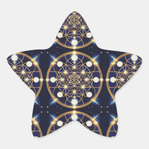 Sticker Étoile Harmonie Céleste – La Lumière au Sein de la Grille