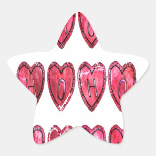 Sticker Étoile Hoho ! Père Noël coeur cool texte Noël amour desi