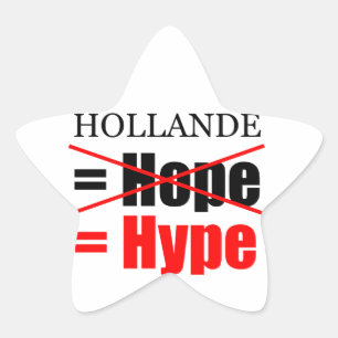 Sticker Étoile Hollande Not Hope = Hype ! ! ! ! ! ! ! ! ! ! ! ! !