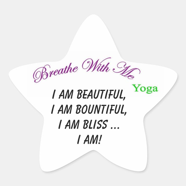 Sticker étoile "I Am" (Devant)