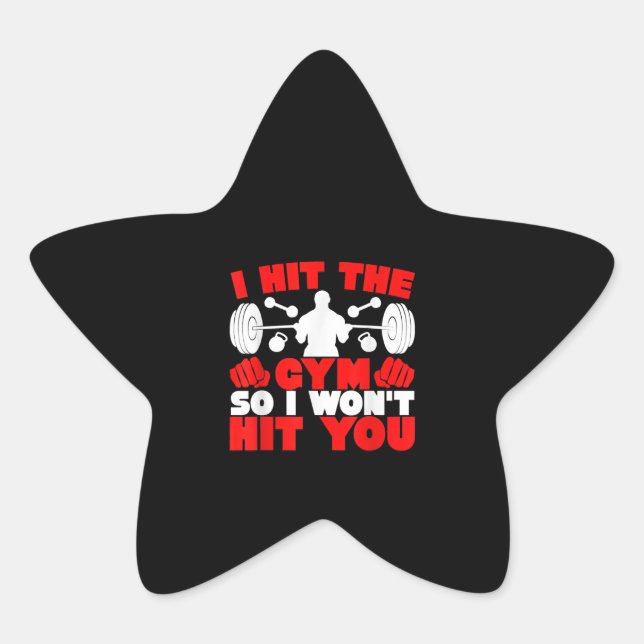 Sticker Étoile I Hit The Gym (Devant)