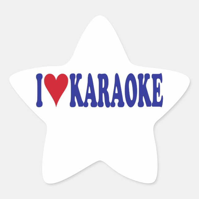 Sticker Étoile I Love Karaoke (Devant)